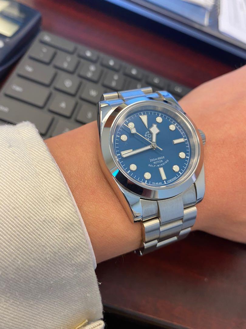 Seiko black best sale bay 36 mod