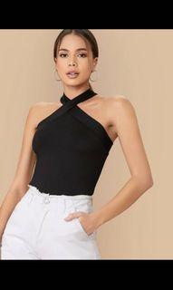 SHEIN Black Halter Top