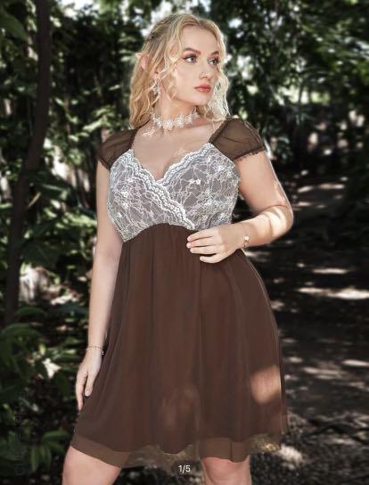 SHEIN Plus Vintage Grunge Dress, Women's Fashion, Dresses & Sets, Dresses  on Carousell