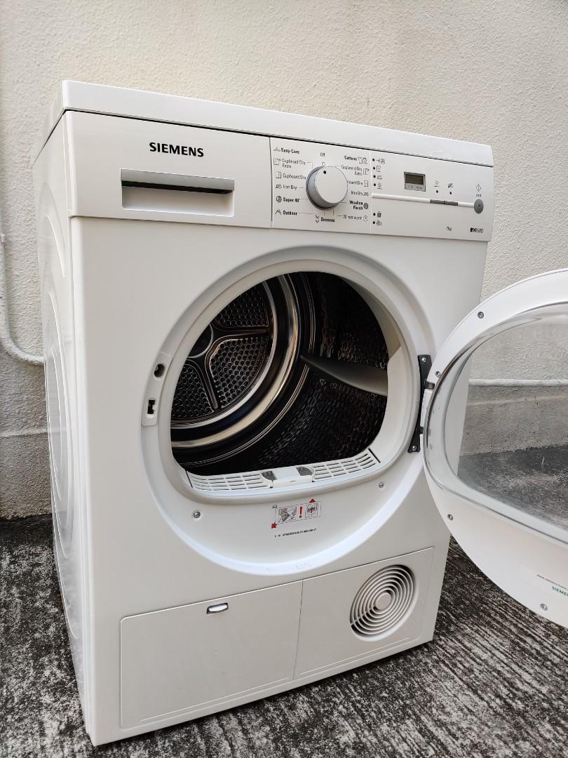 SIEMENS IQ500 7kg Condenser Dryer (Made in EU), 家庭電器, 洗衣機及乾衣機 Carousell
