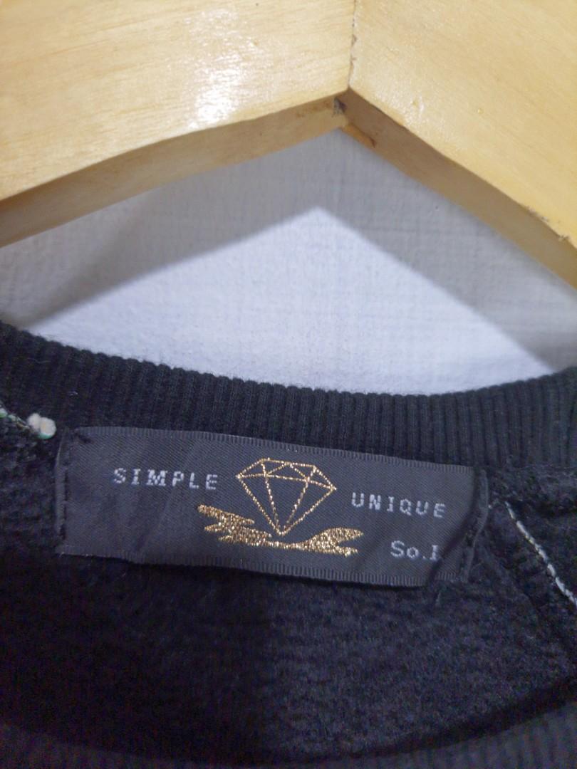 Simple Unique Crop Oversize Crewneck