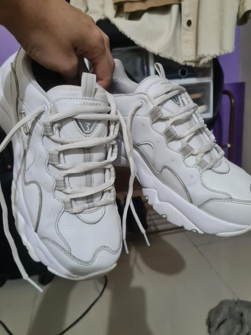 Skechers d'lites 3 white hotsell