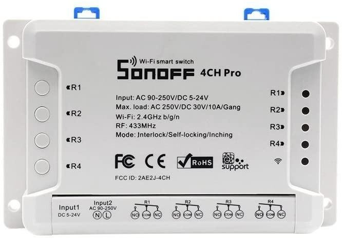 Pro ch. Sonoff 4ch Pro r3 Wi-Fi Smart Switch with RF Control. Sonoff 4ch Pro r3 Wi-Fi Smart Switch with RF Control схема. Sonoff 4ch Pro r3. Sonoff 4 Ch Pro r3 wiring.