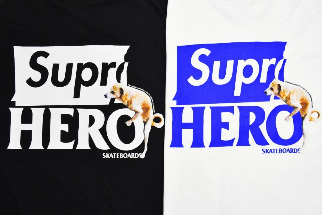 Supreme 22SS Antihero Dog Tee 聯名小狗圖案Logo短袖T恤, 男裝, 上身