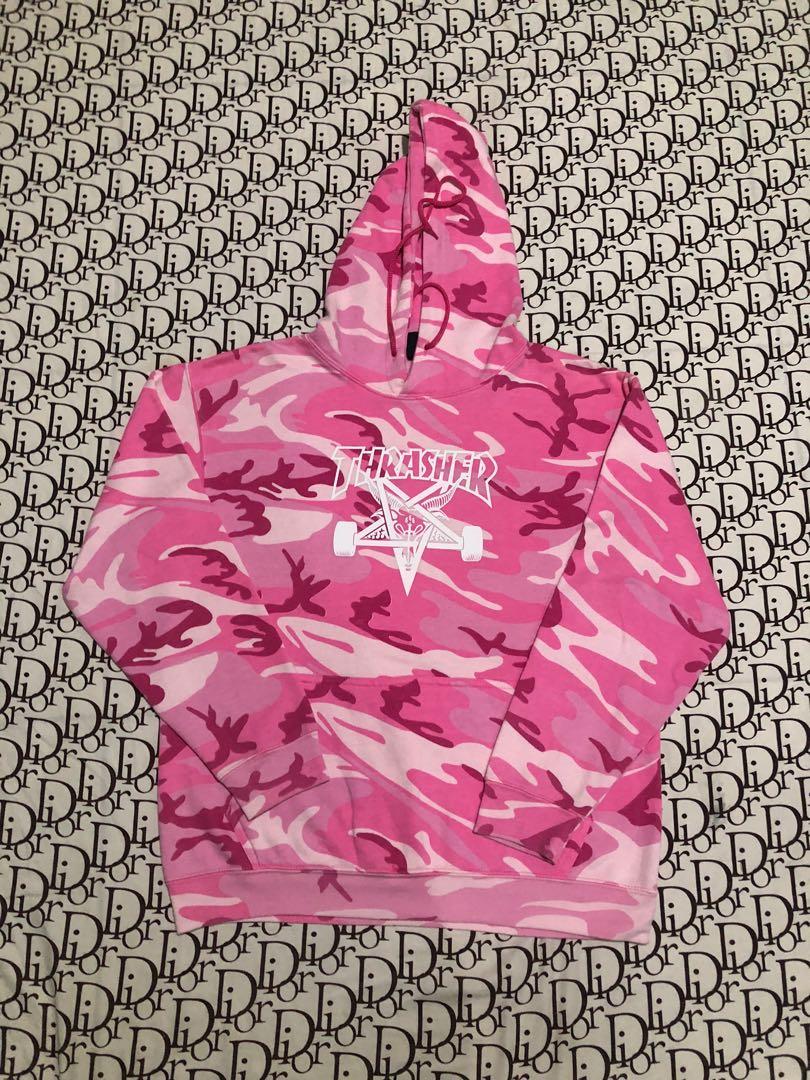 Pink camo shop thrasher hoodie