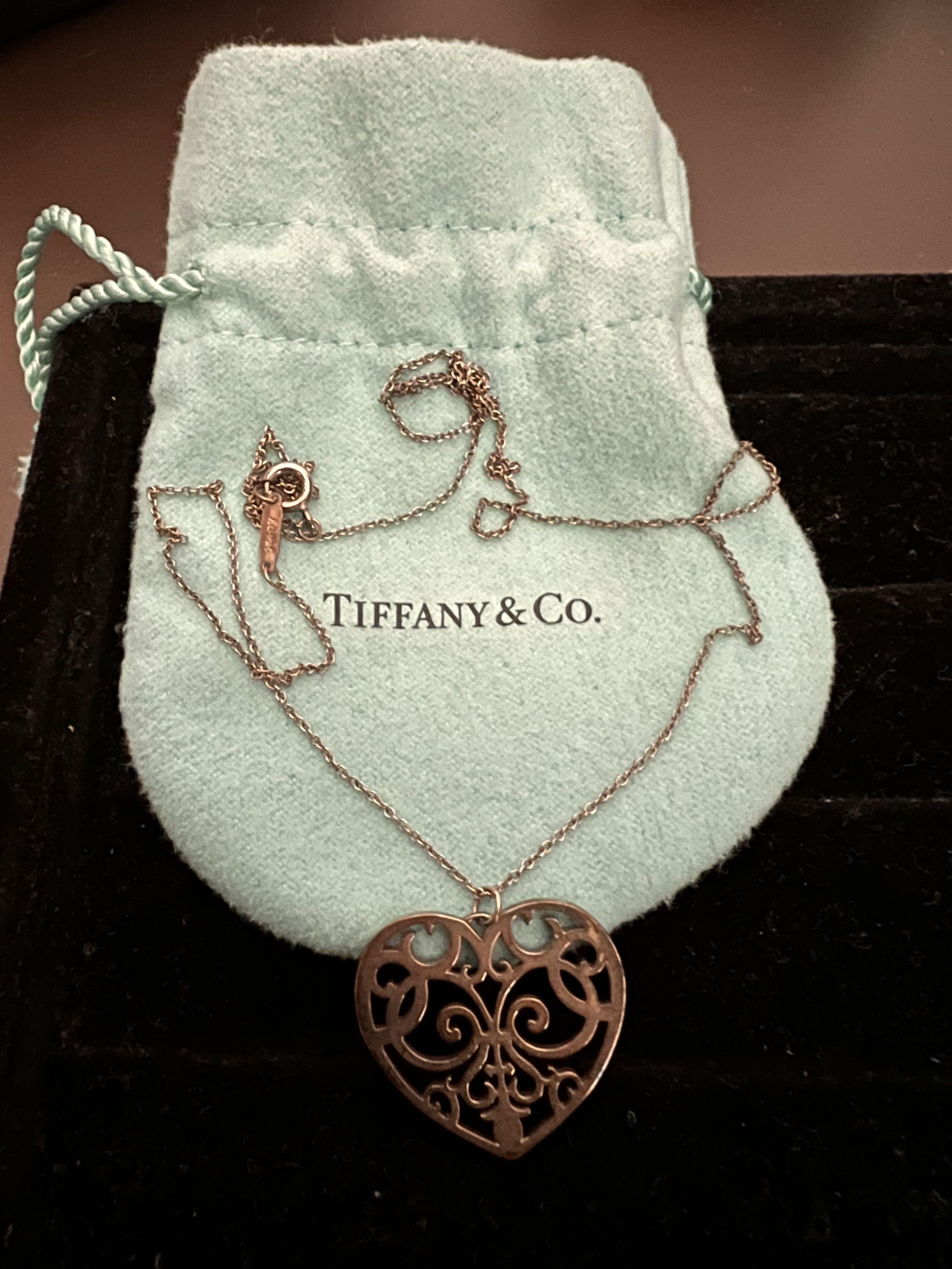 Tiffany enchant heart discount necklace