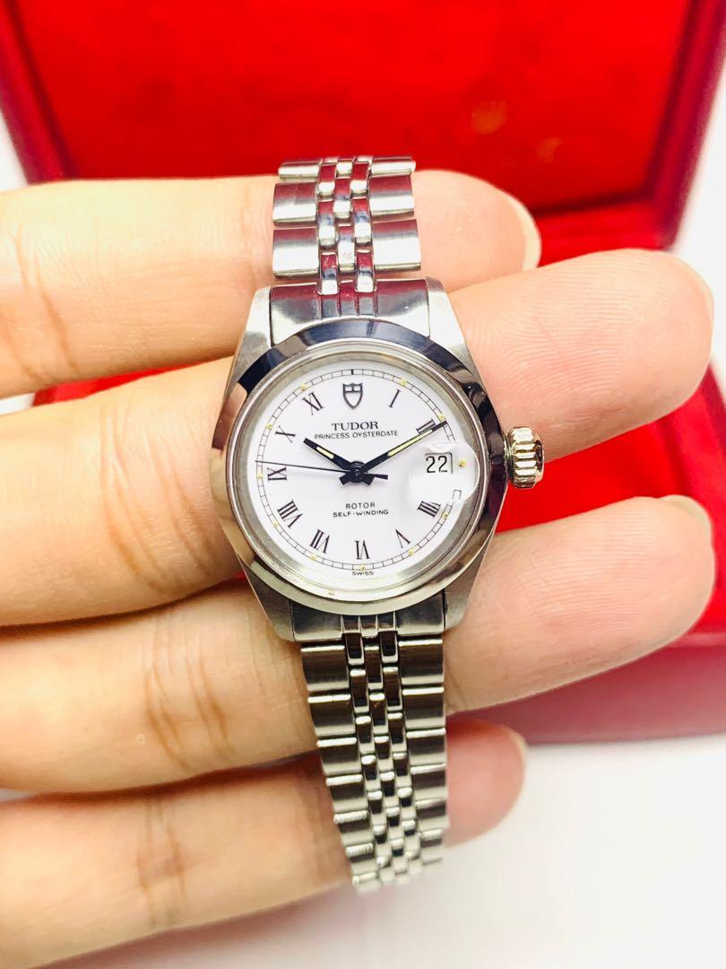 TUDOR Rolex Princess Date White Roman Dial 25mm Automatic Watch