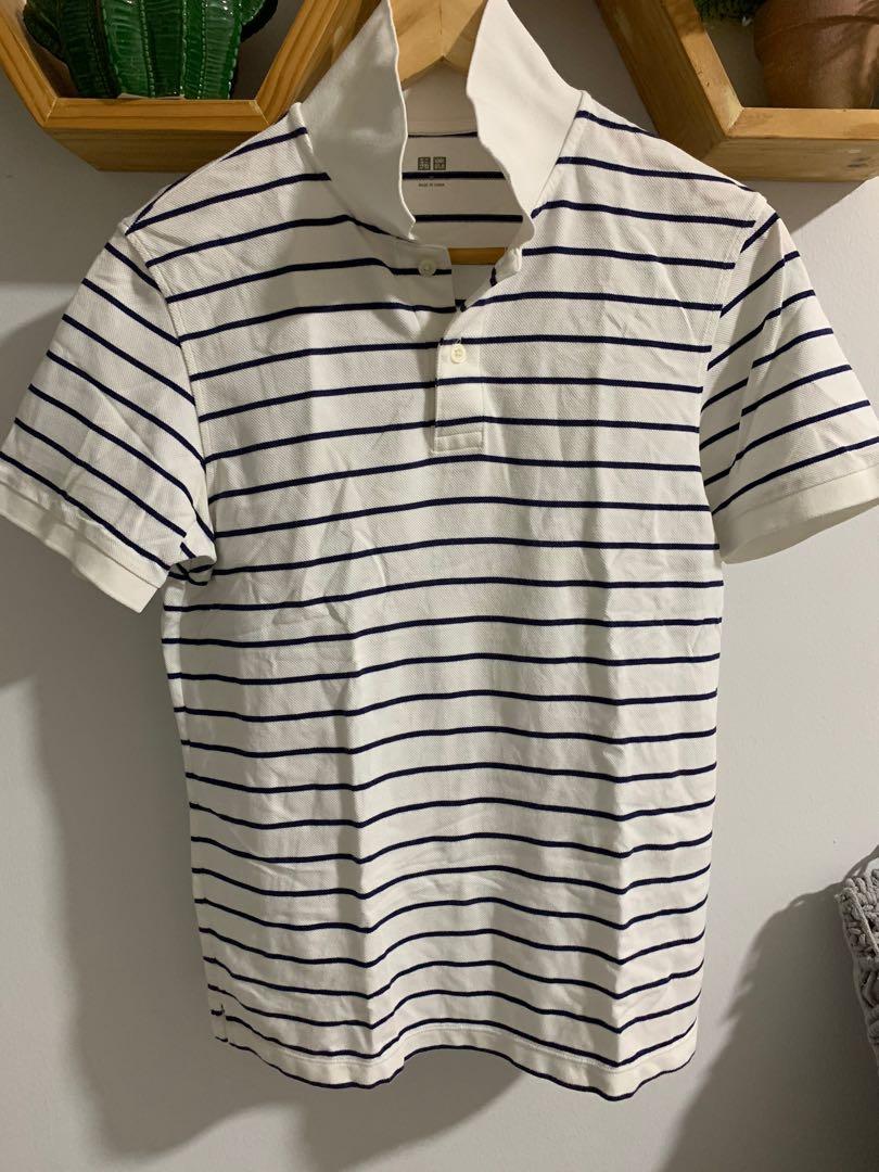 Uniqlo striped polo shirt cheap