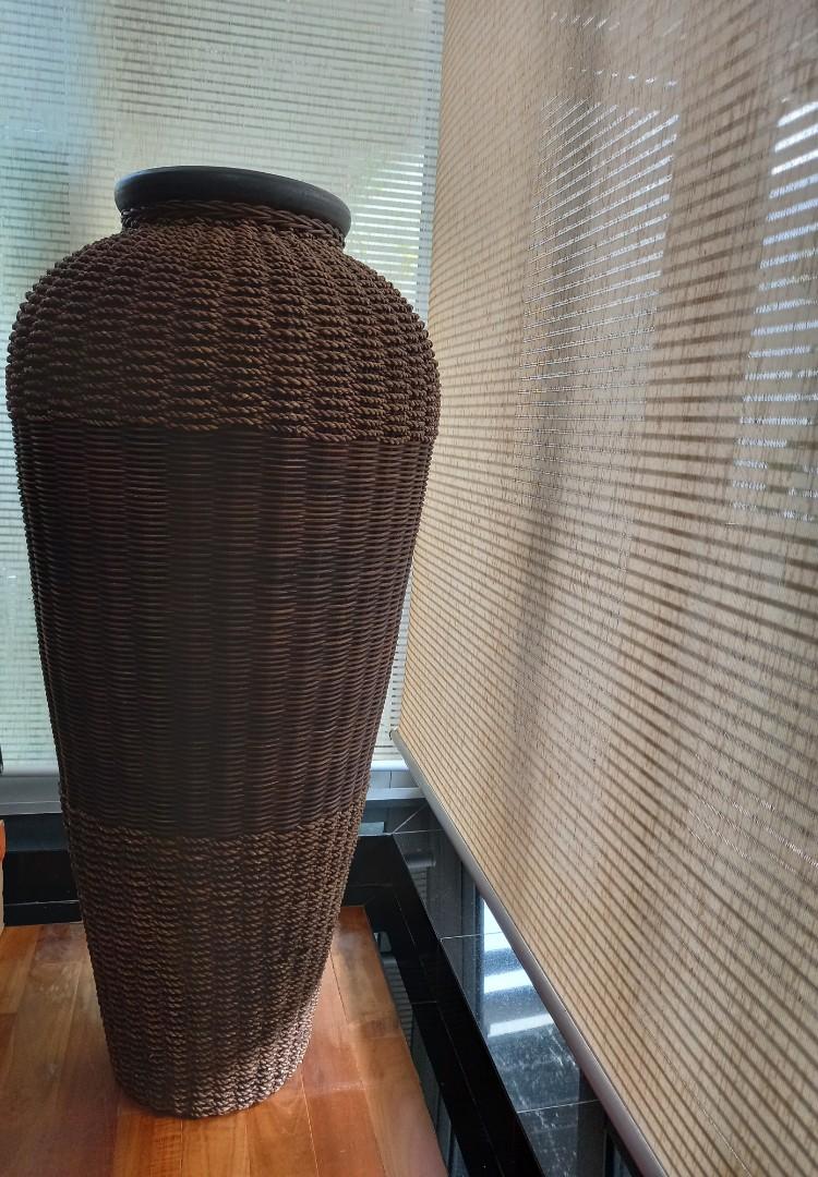 Unique ratten tall vase, Furniture & Home Living, Home Decor, Vases