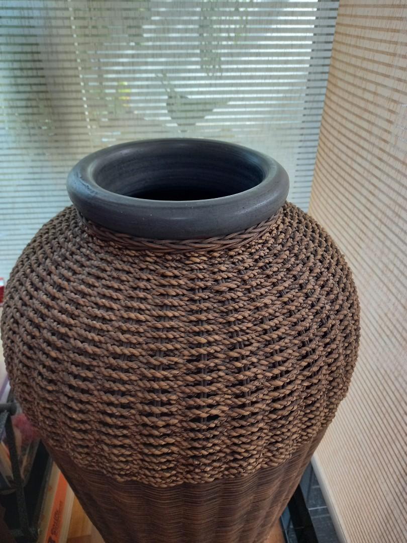 Unique ratten tall vase, Furniture & Home Living, Home Decor, Vases