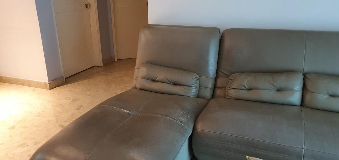 USED Leather Sofa Set, Furniture & Home Living, Furniture, Sofas on