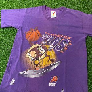 Blue XL - Vintage 1995 NBA Charlotte Hornets Looney Tunes Taz Devil 90s T-Shirt USA
