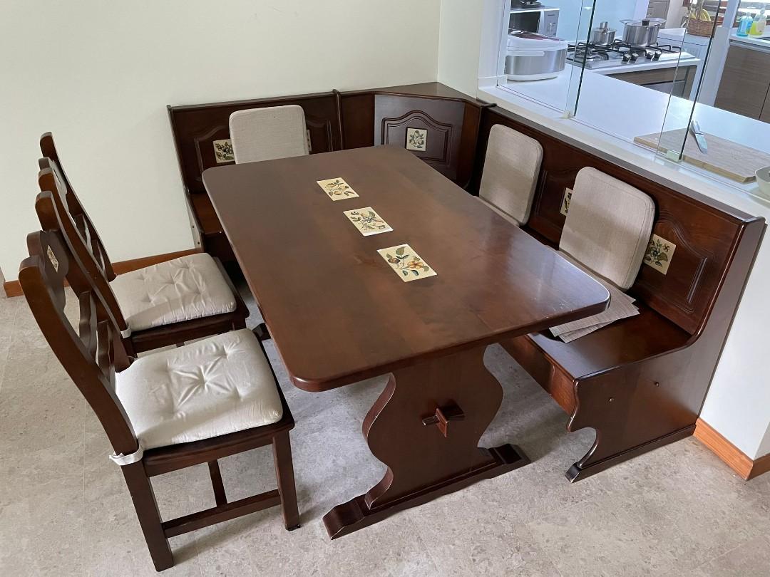 Vintage dining table, Furniture & Home Living, Furniture, Tables & Sets