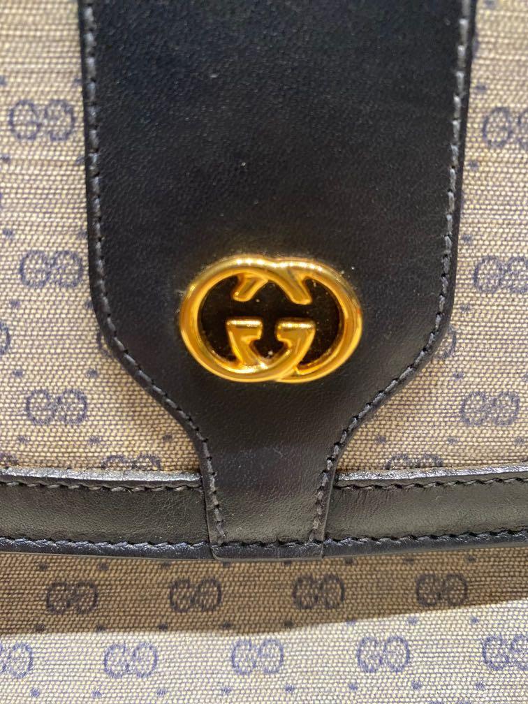 Gucci, Bags, Vintage Gucci Micro Gg Monogram Small Crossbody Navy