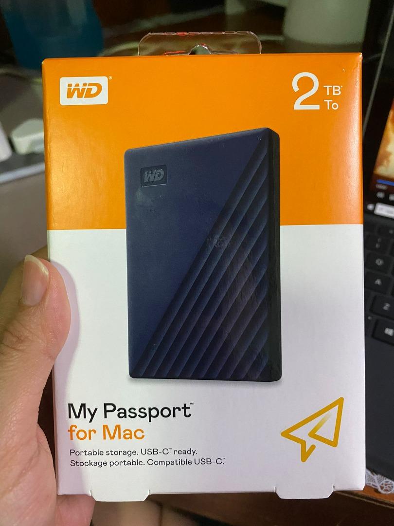 Western Digital WDBA2D0020BBL-WESN My Passport for Mac Portable External Hard  Drive, 2TB, Blue, Computers  Tech, Parts  Accessories, Hard Disks   Thumbdrives on Carousell