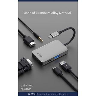 WIWU Alpha USB-C Hub 5 in 1 for MacBook Pro MacBook Air Huawei Matebook