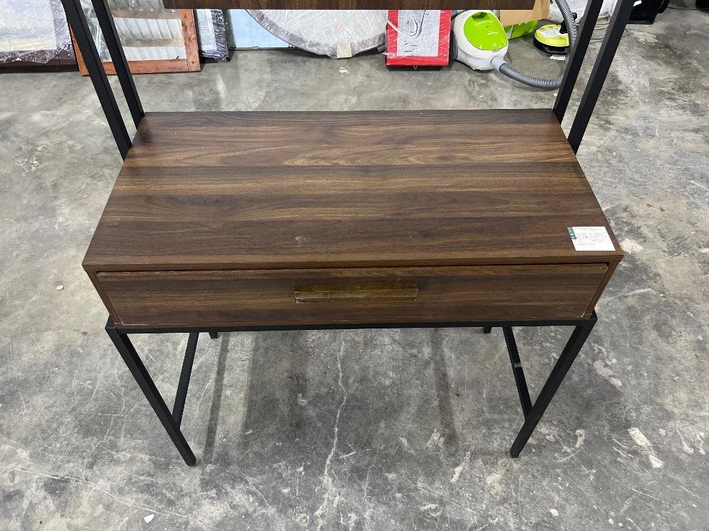 (NEW IN BOX) Wooden Metal Frame Dressing Table Walnut Colour / Bingkai