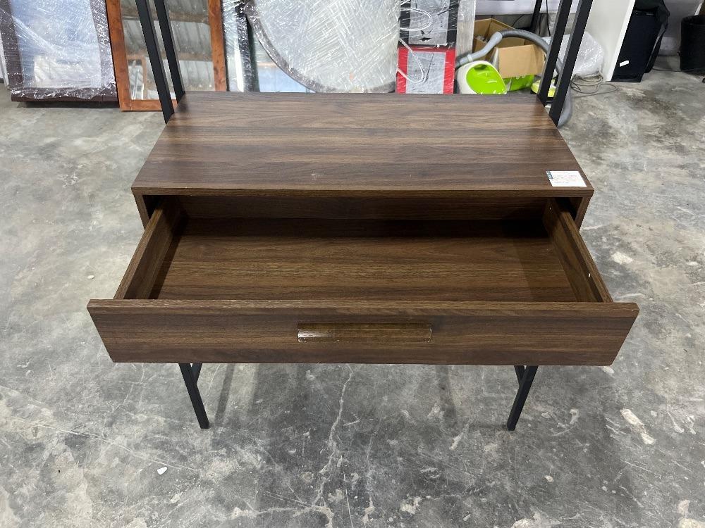 (NEW IN BOX) Wooden Metal Frame Dressing Table Walnut Colour / Bingkai