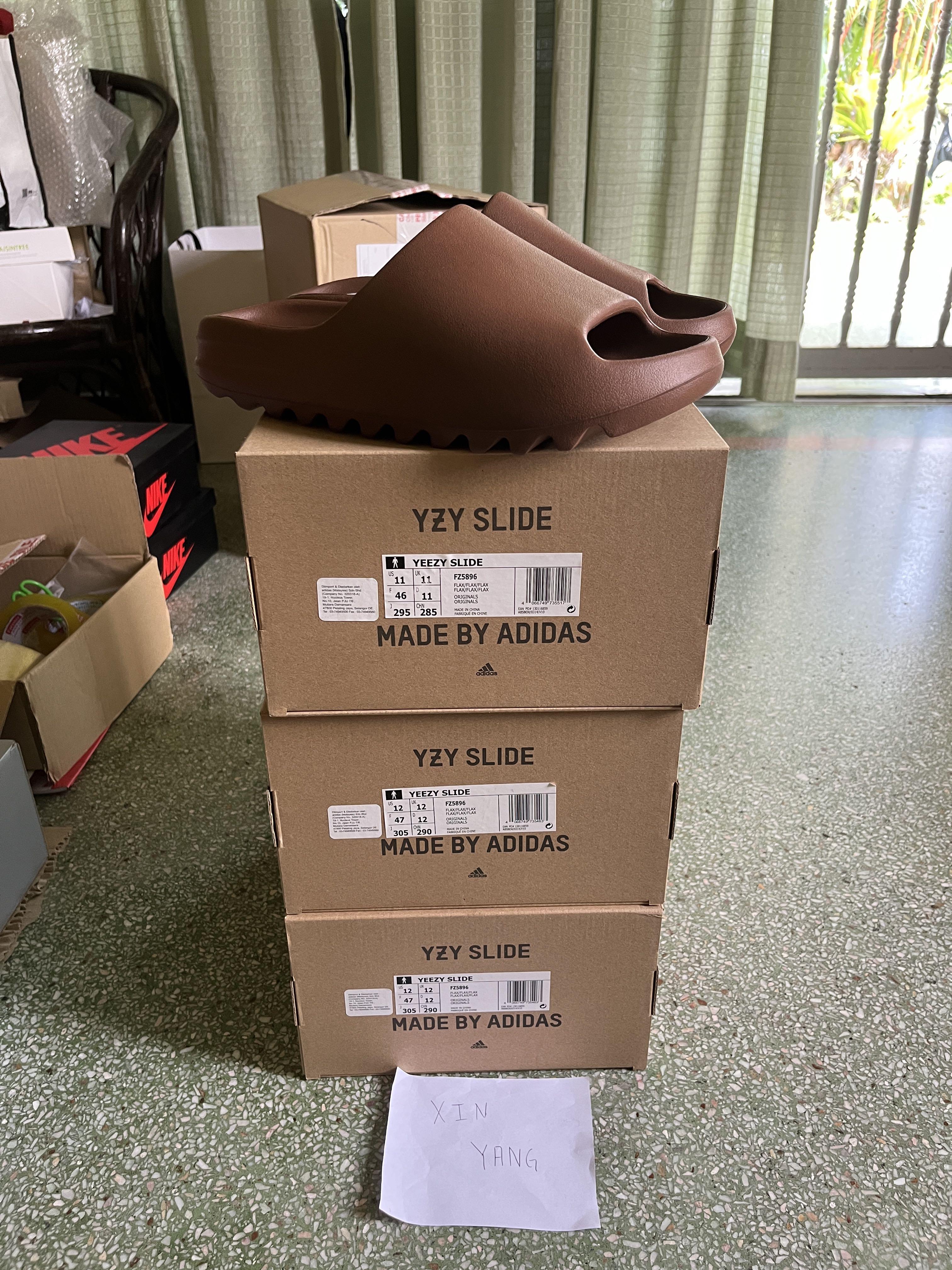 Wts yeezy slide flax uk11 uk12 rm580 brand new, Men's Fashion, Footwear,  Sneakers on Carousell
