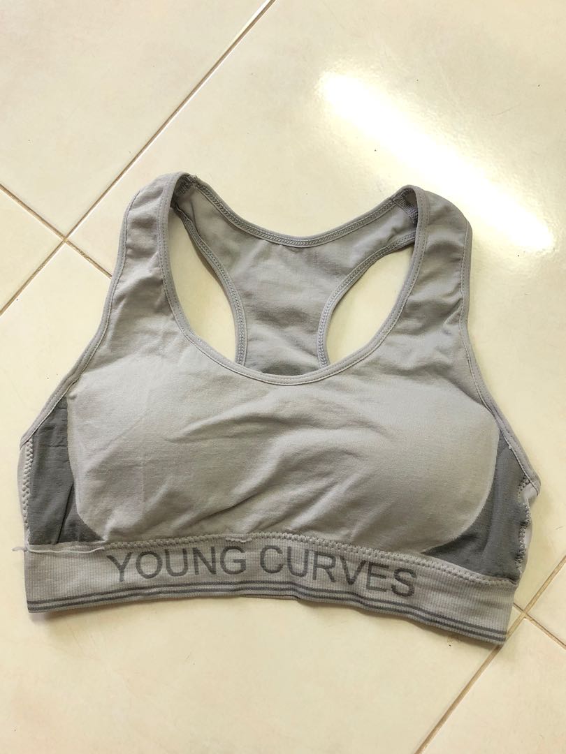 Sport bra, Grey, Woman