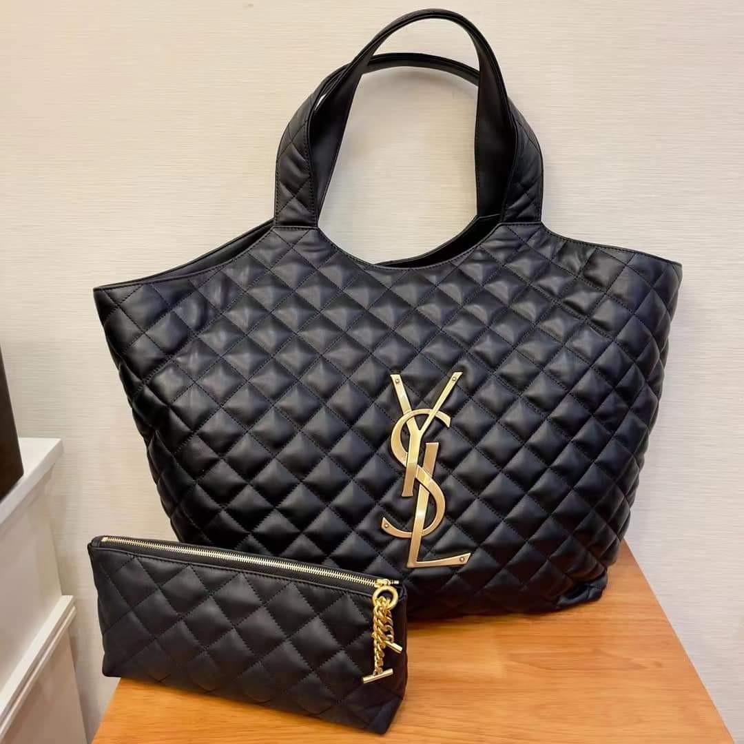 YSL THE ICARE MAXI SHOPPING BAG (Beige), Luxury, Bags & Wallets on Carousell