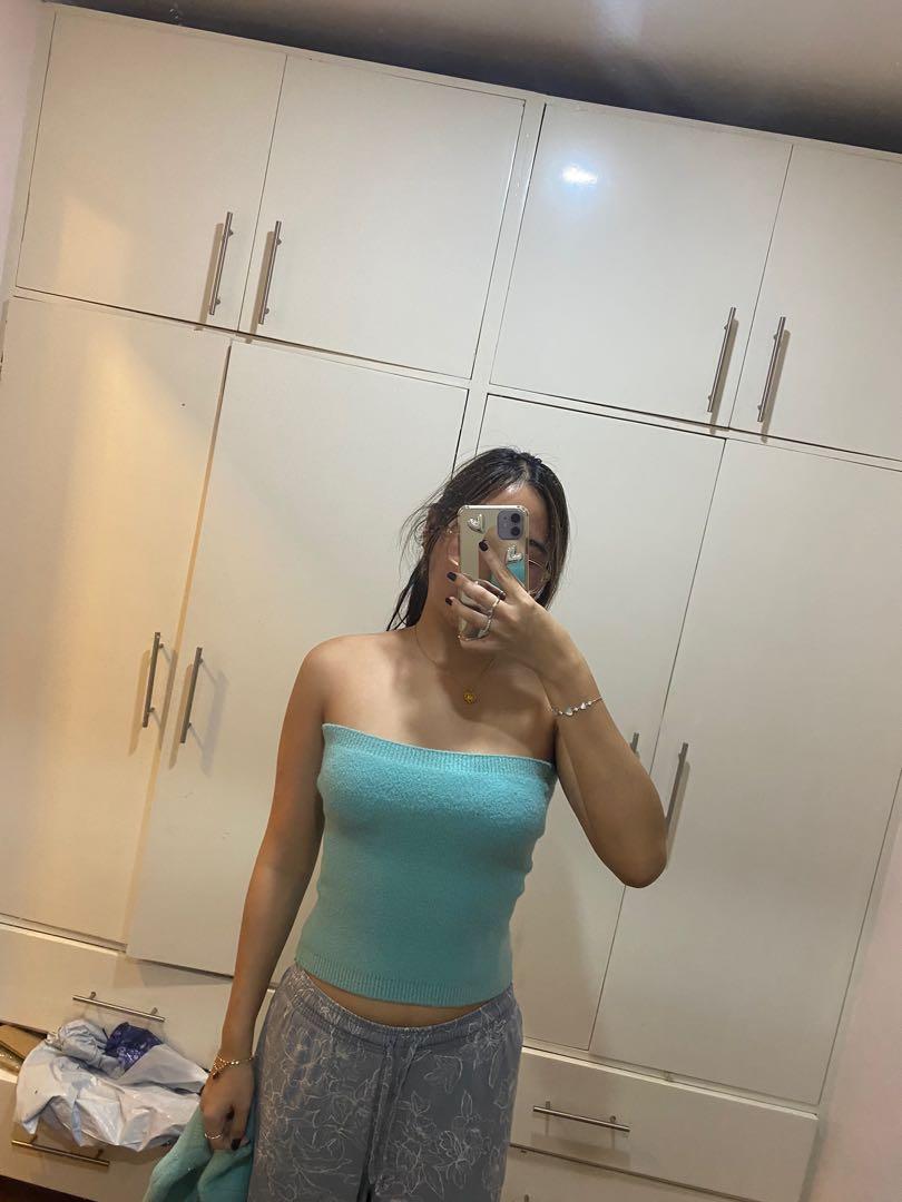 Zara Turquoise Blue Top, Women's Fashion, Tops, Others Tops on Carousell