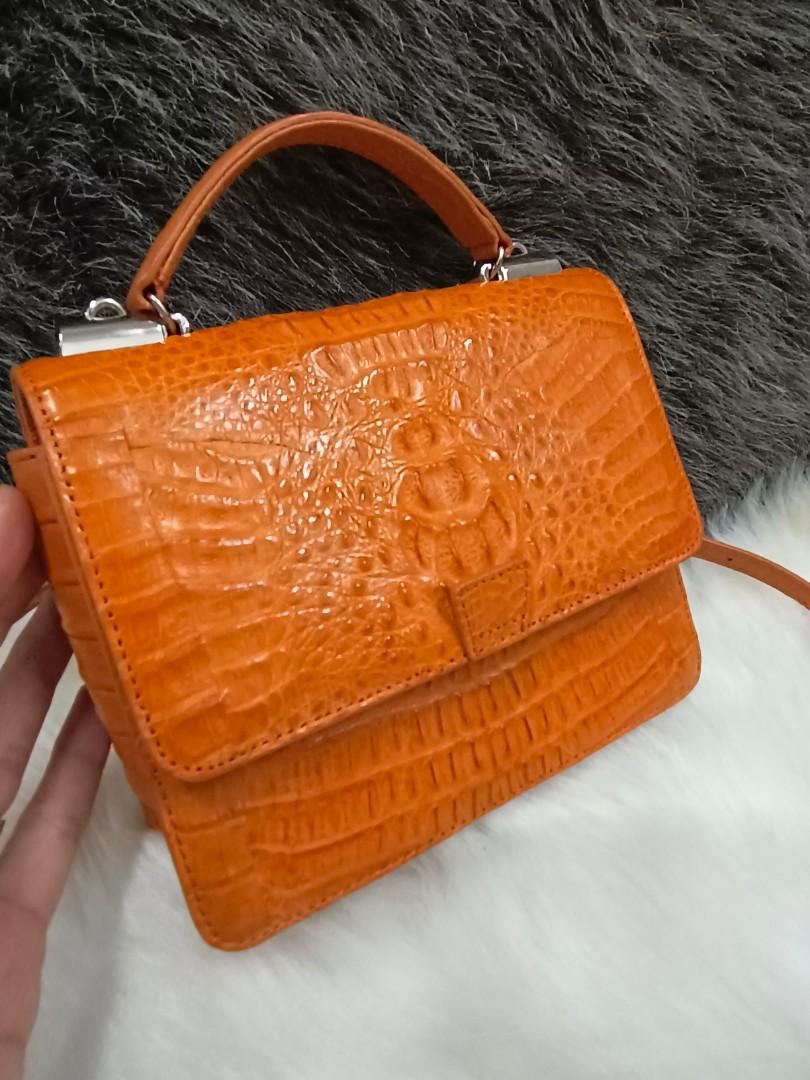 zarmoi, Bags, Zarmoi Crocodile Skin Leather Hand Bag