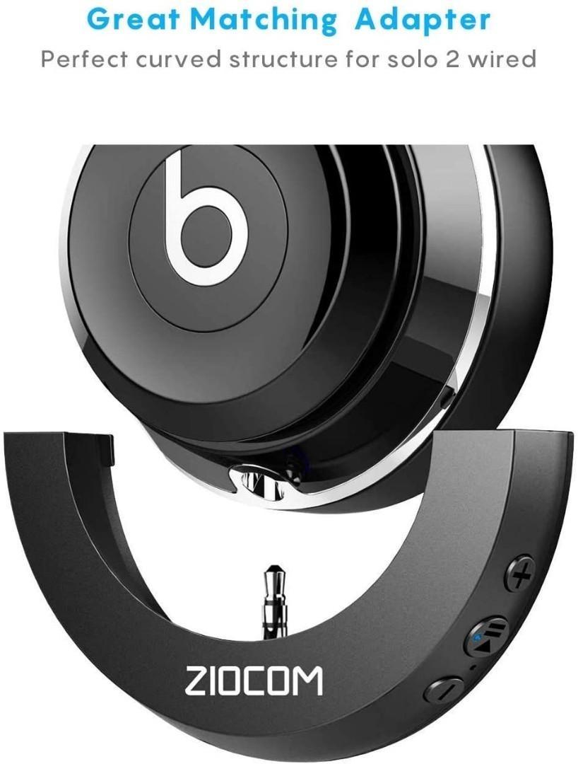 ZIOCOM Wireless Bluetooth Adapter for Beats Solo 2 Headphones with