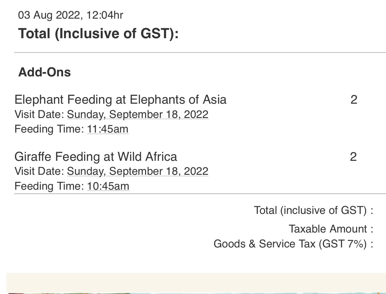 Zoo animal feeding ticket giraffe elephant , Tickets & Vouchers, Local