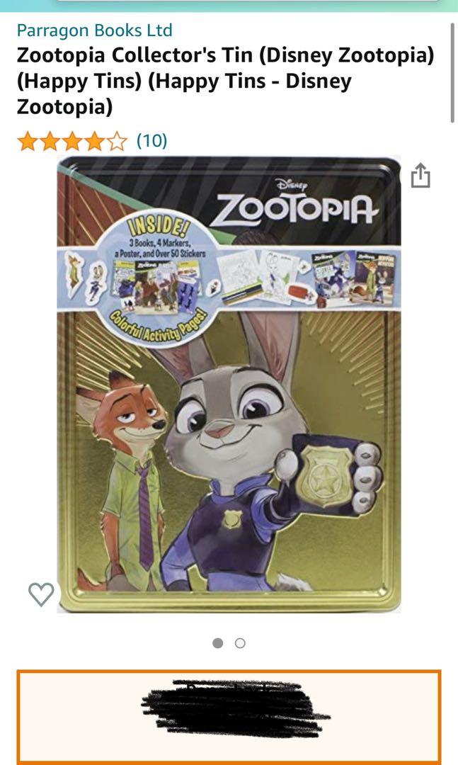 Zootopia Collector's Tin (Disney Zootopia) (Happy Tins), Hobbies & Toys, Books & Magazines