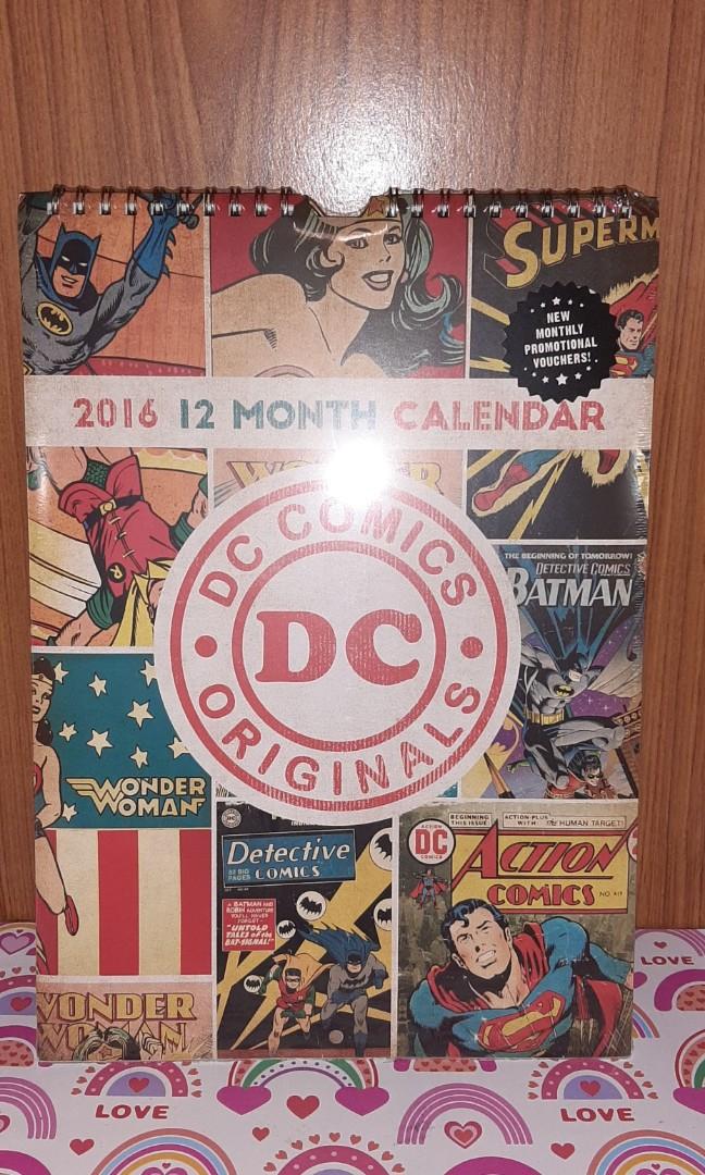 2016 DC Comics Calendar Hobbies Toys Books Magazines Comics