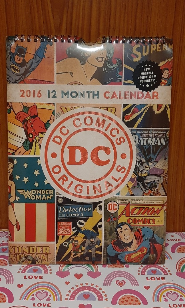 2016 DC Comics Calendar, Hobbies & Toys, Books & Magazines, Comics