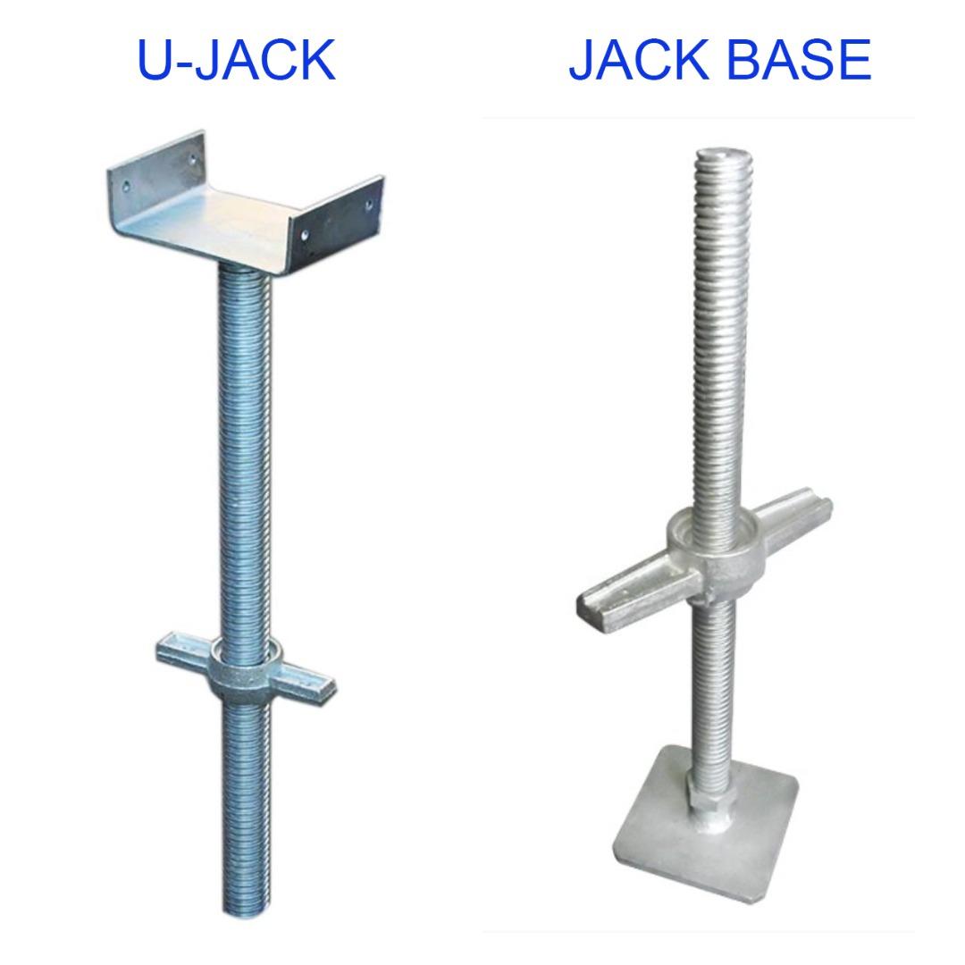 600mm UJack & Jack Base for Steel Frame Scaffolding