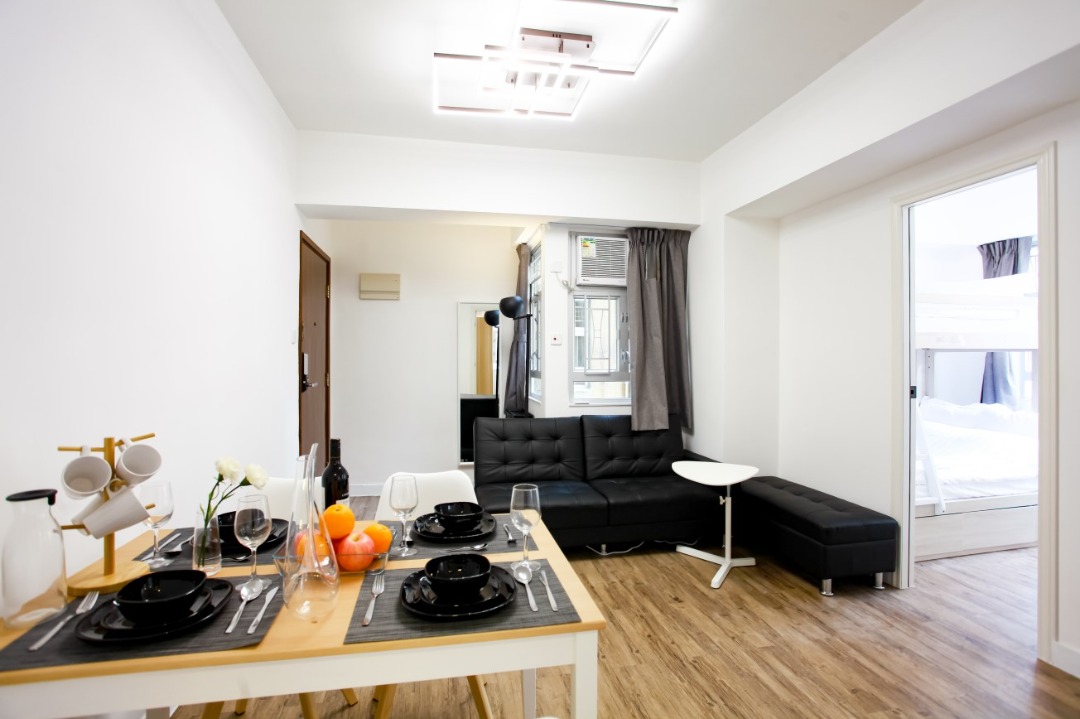 Short-term lease Sai Wan (HKU Station) 2-bedroom serviced apartment Move-in ready No commission All-inclusive with appliances Pet friendly628658798347541112