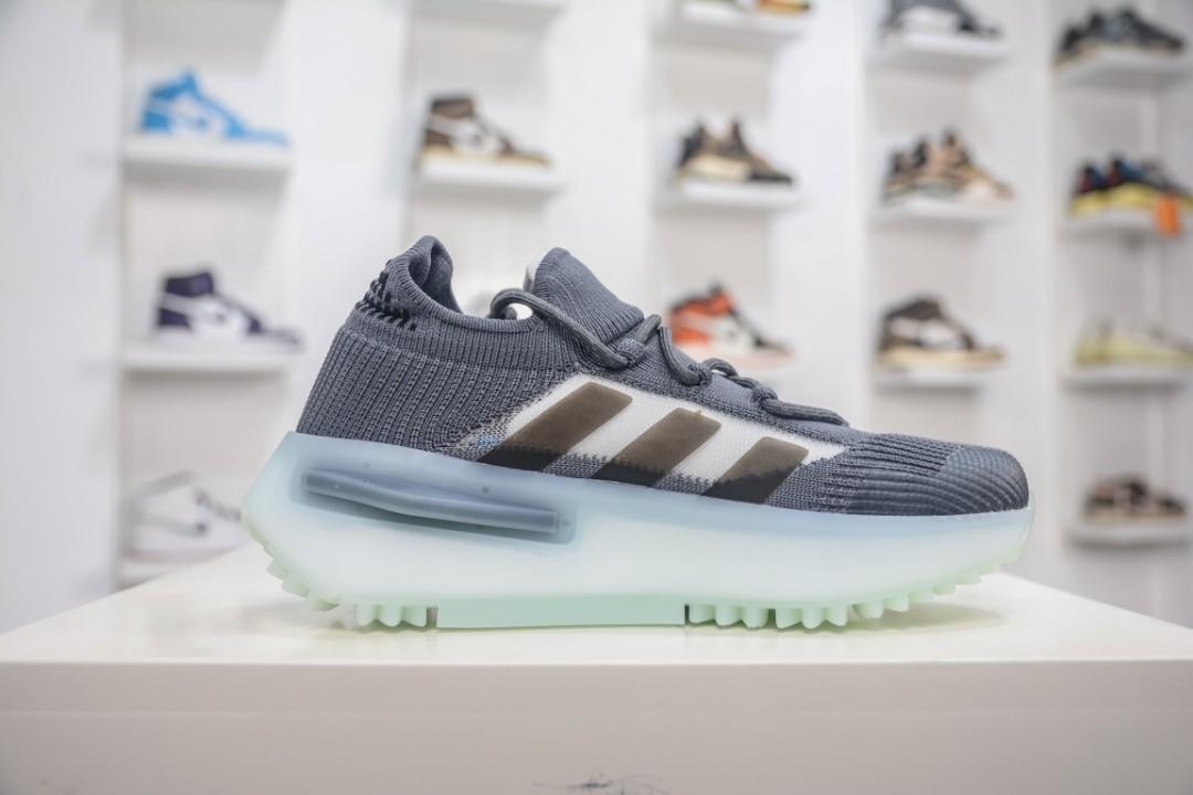 adidas gazelle silver green womens Adidas NMD S1 Grey Green Glow