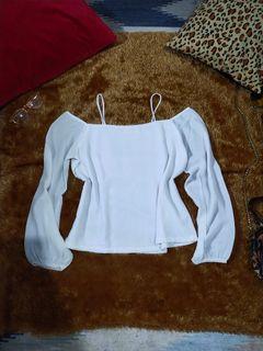 Atasan Sabrina tali satu || Top white Blouse