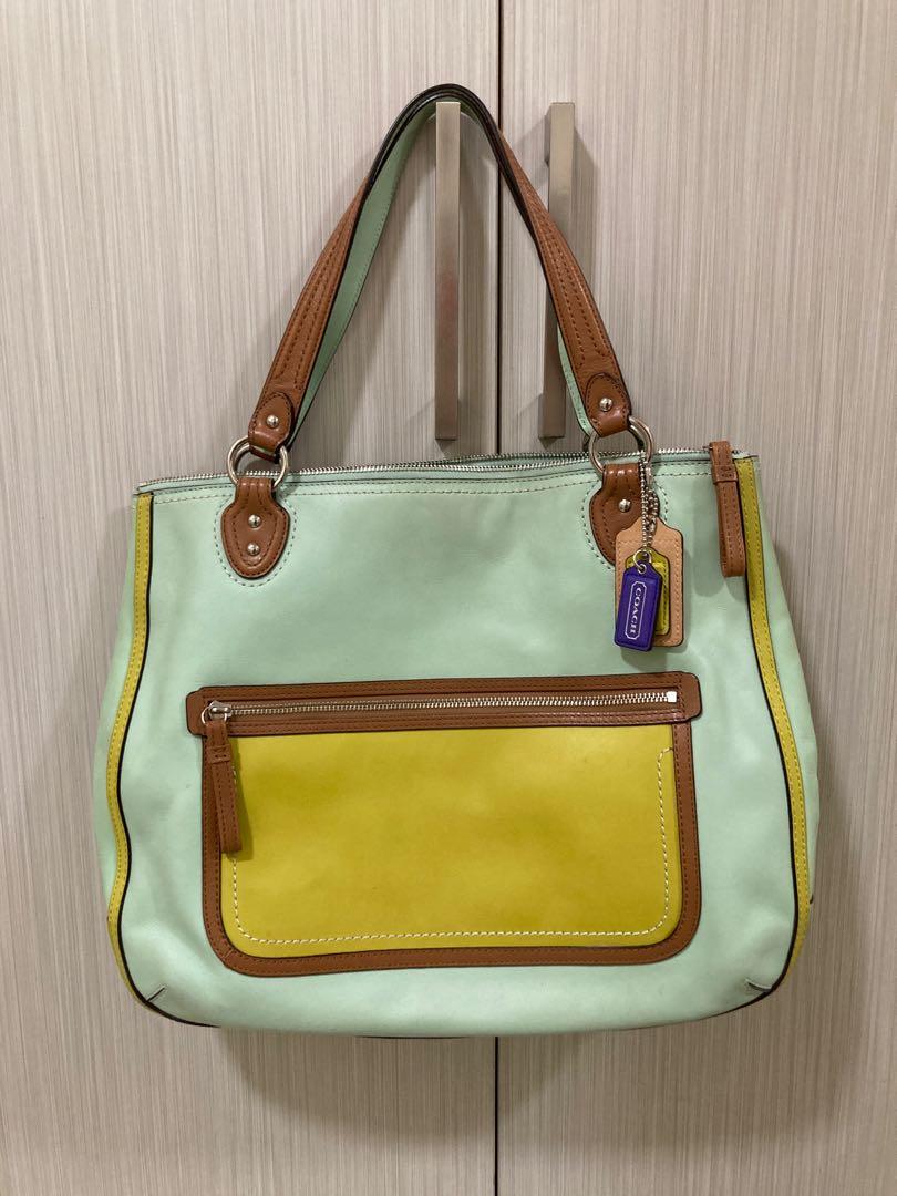 Coach poppy hallie tote deals
