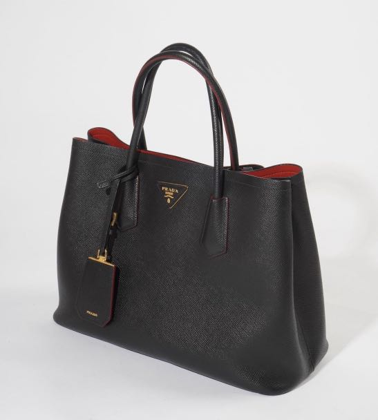 Authentic Prada Saffiano Cuir Double Bag, Luxury, Bags & Wallets on  Carousell