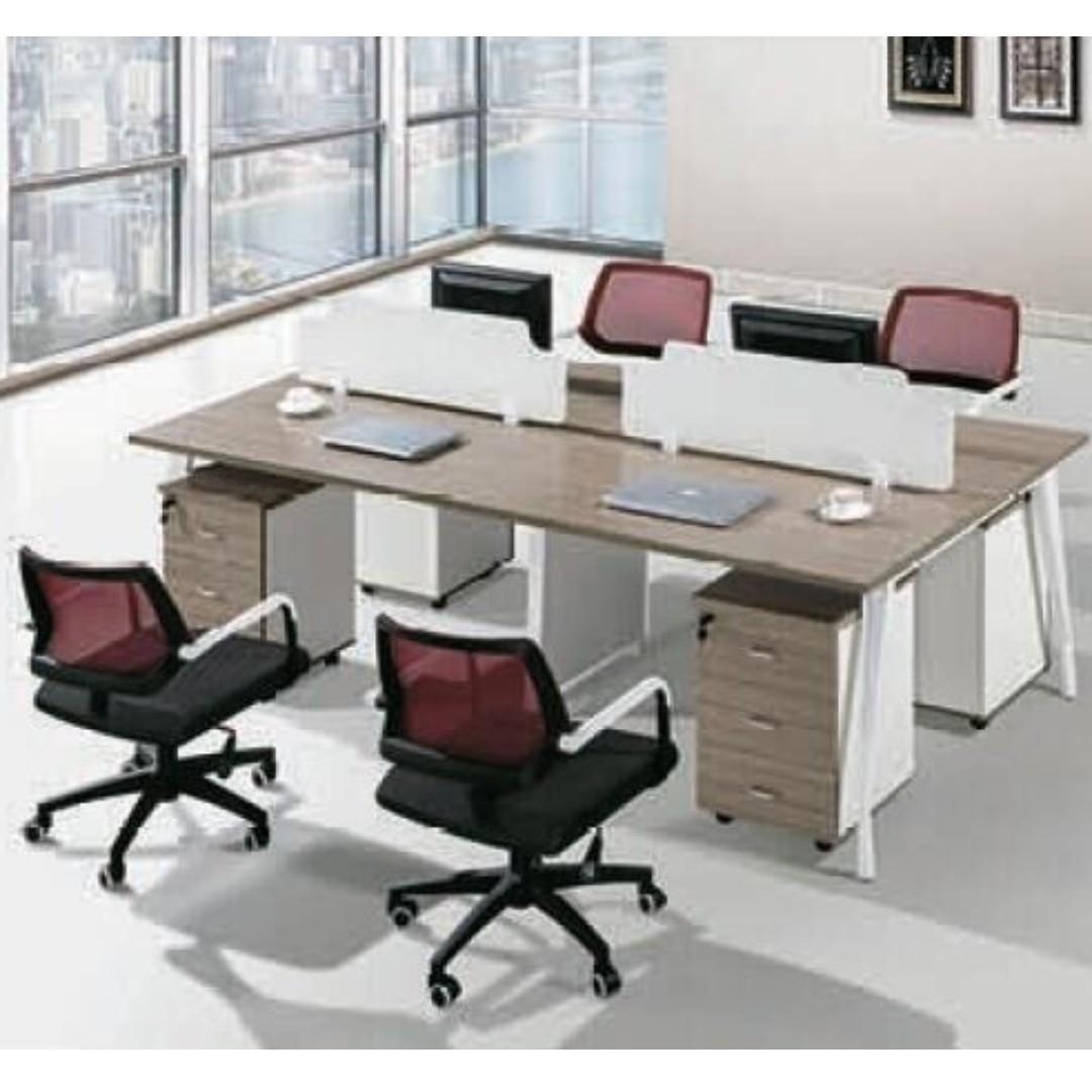 B44 Workstation w Partition, Office Table, System Furniture Cubicle ...