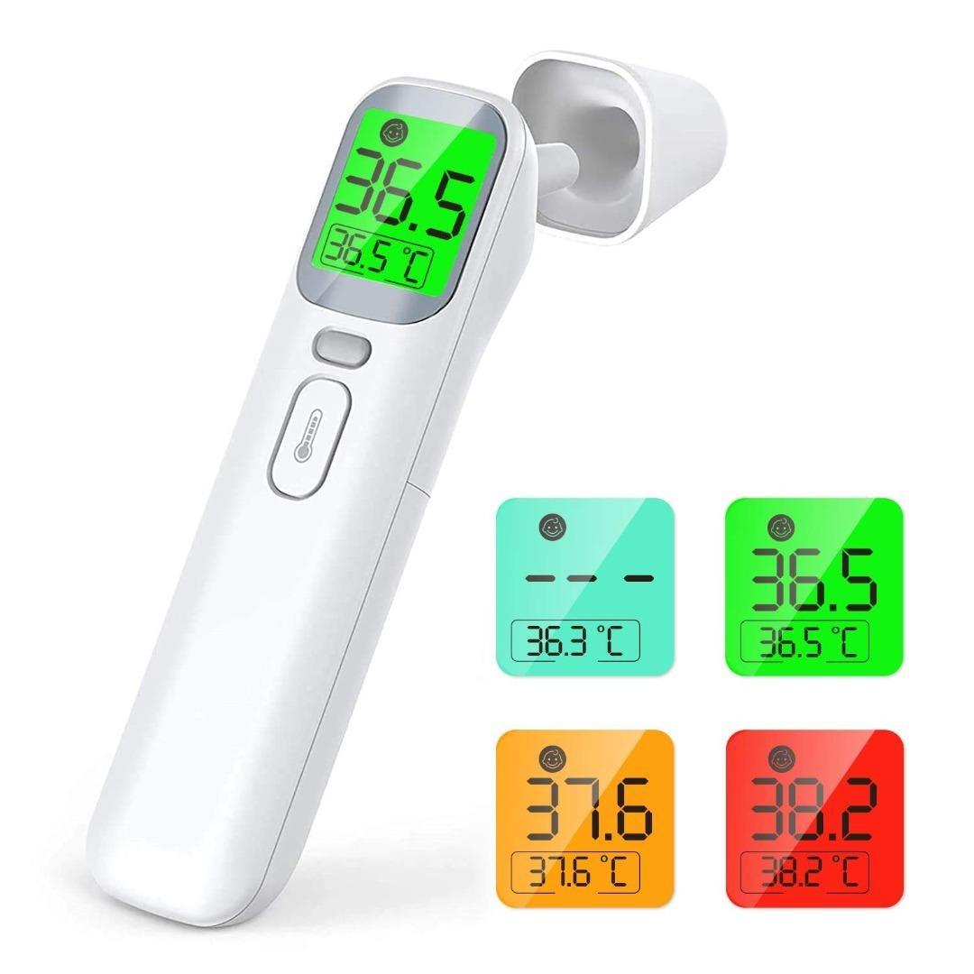 Non Contact Infrared Thermometer for Baby Instant Readings with LCD Display Forehead and Ear Thermometer Kids and Adults 