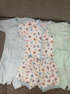 Baju bayi 3 set + 1 atasan 0-12bulan
