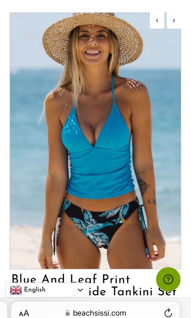 blue tankini set