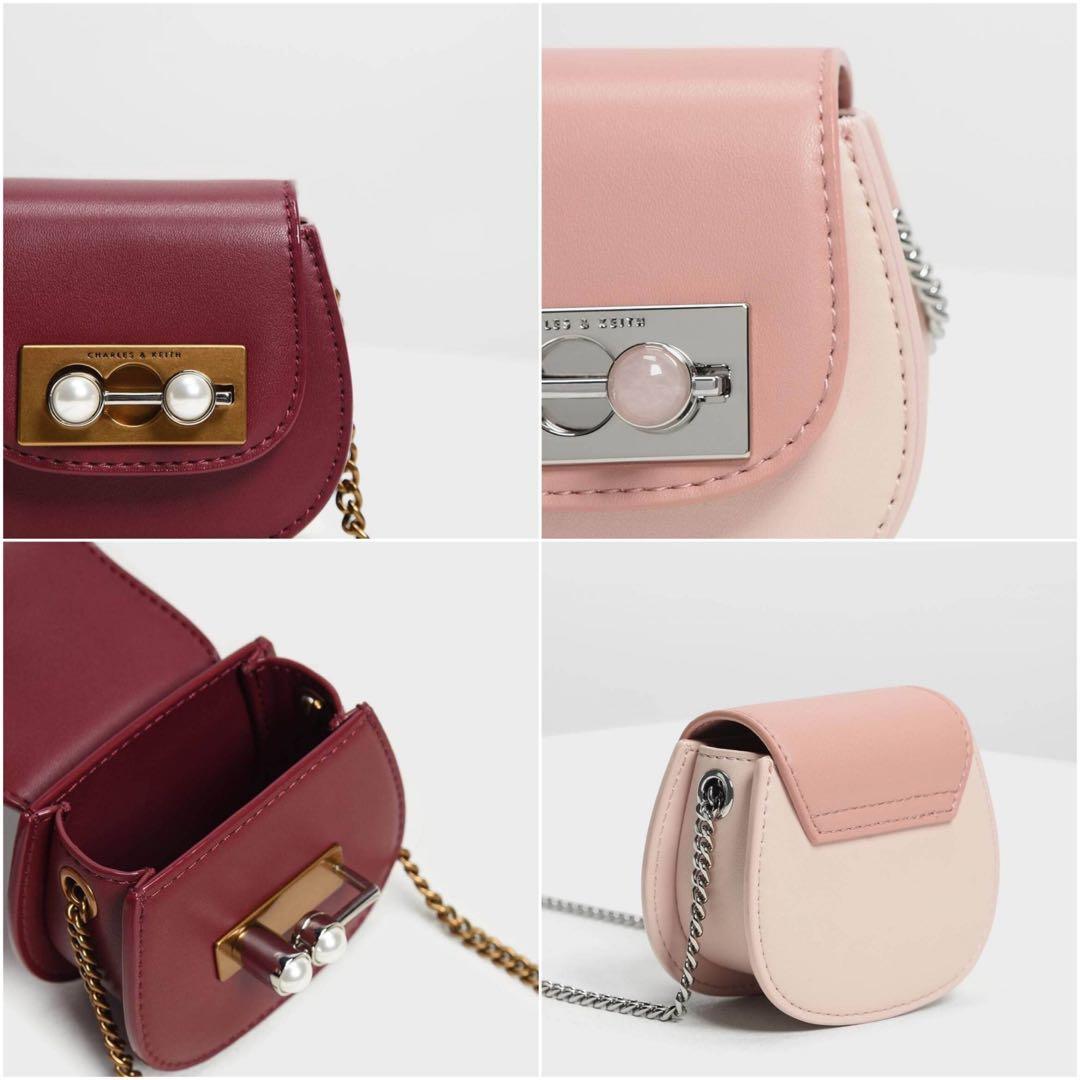 BNIB Charles Keith Mini Horseshoe Key Pouch Bag Women s Fashion
