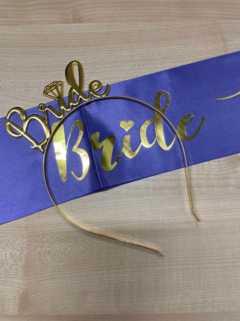 purple bride to be sash