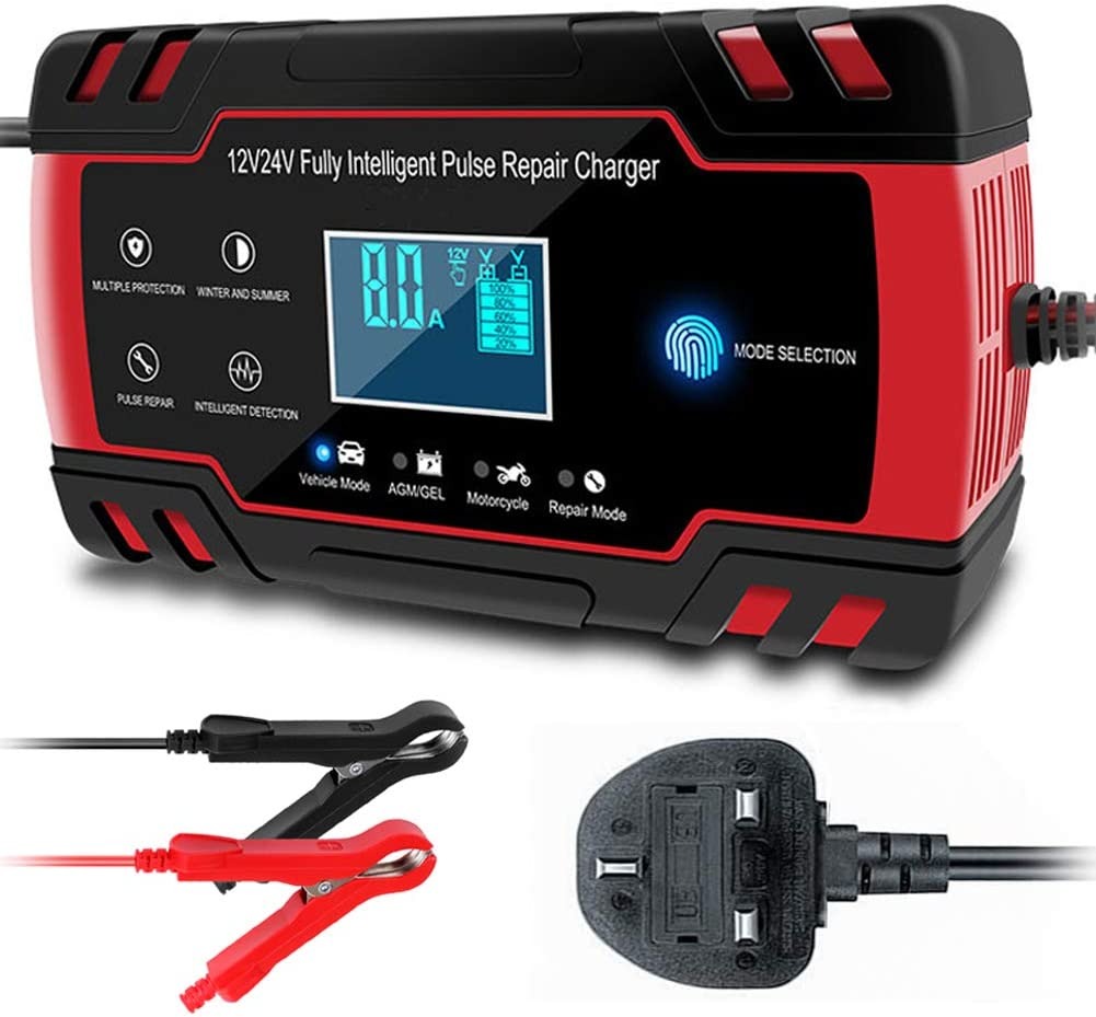 [C2591] Car Battery Charger, 12V 24V 8A Intelligent Automatic Battery ...