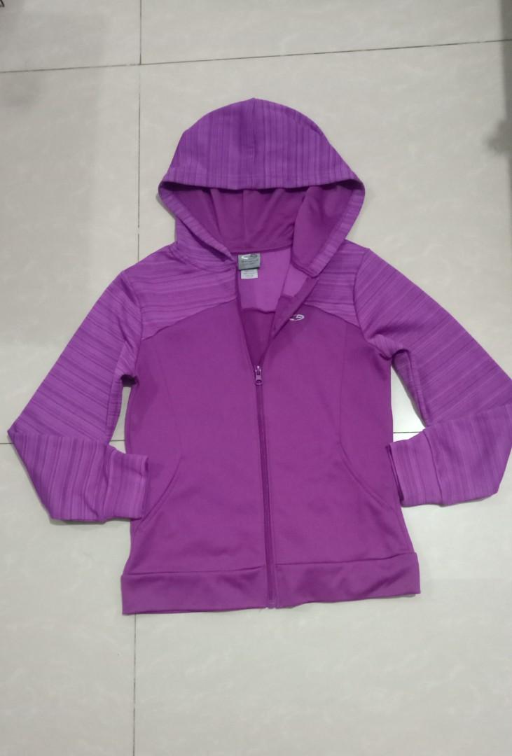 C9 Champion Duo Dry Girls Large Purple Full Zip Jacket Hooded C316