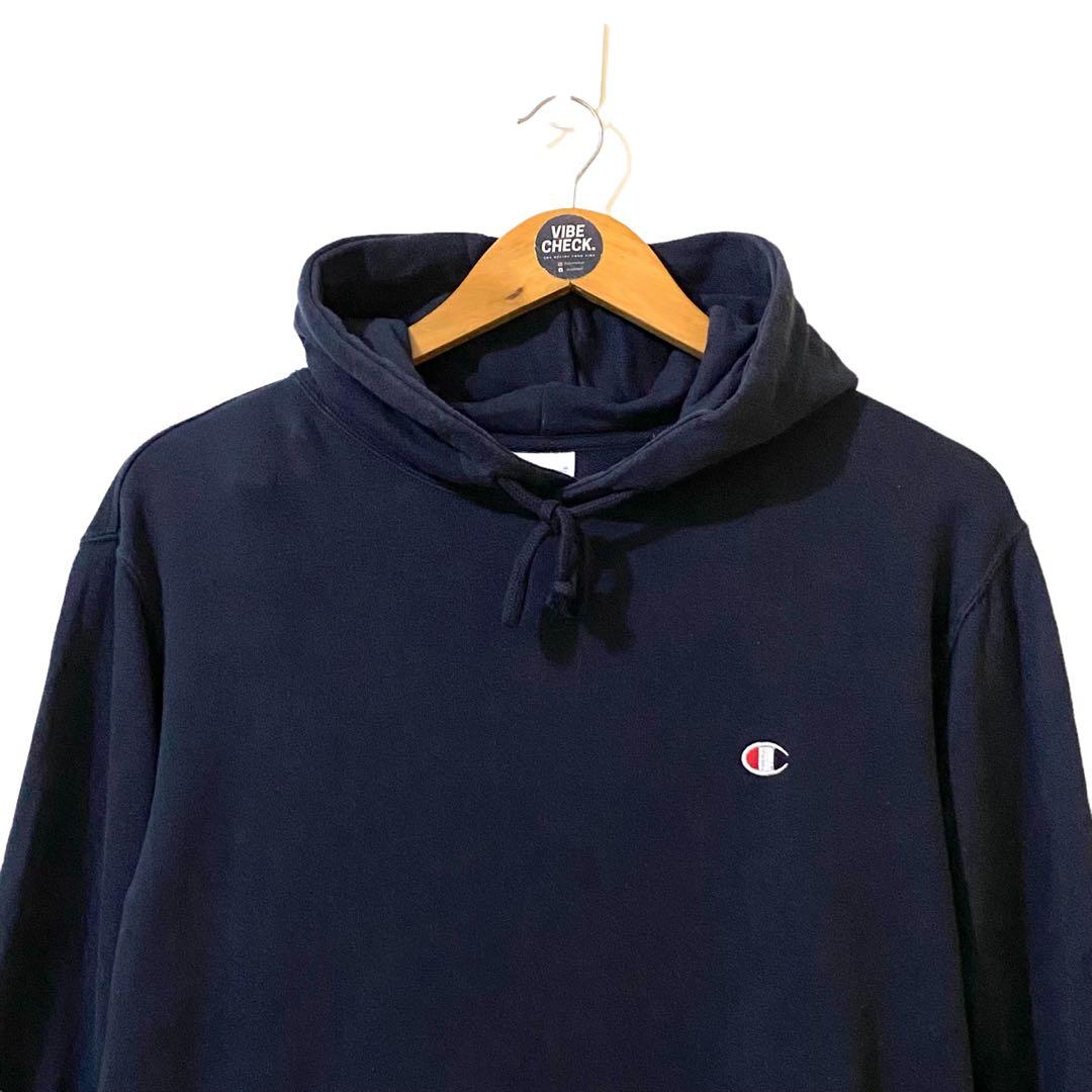 Champion Side Logo Black Hoodie