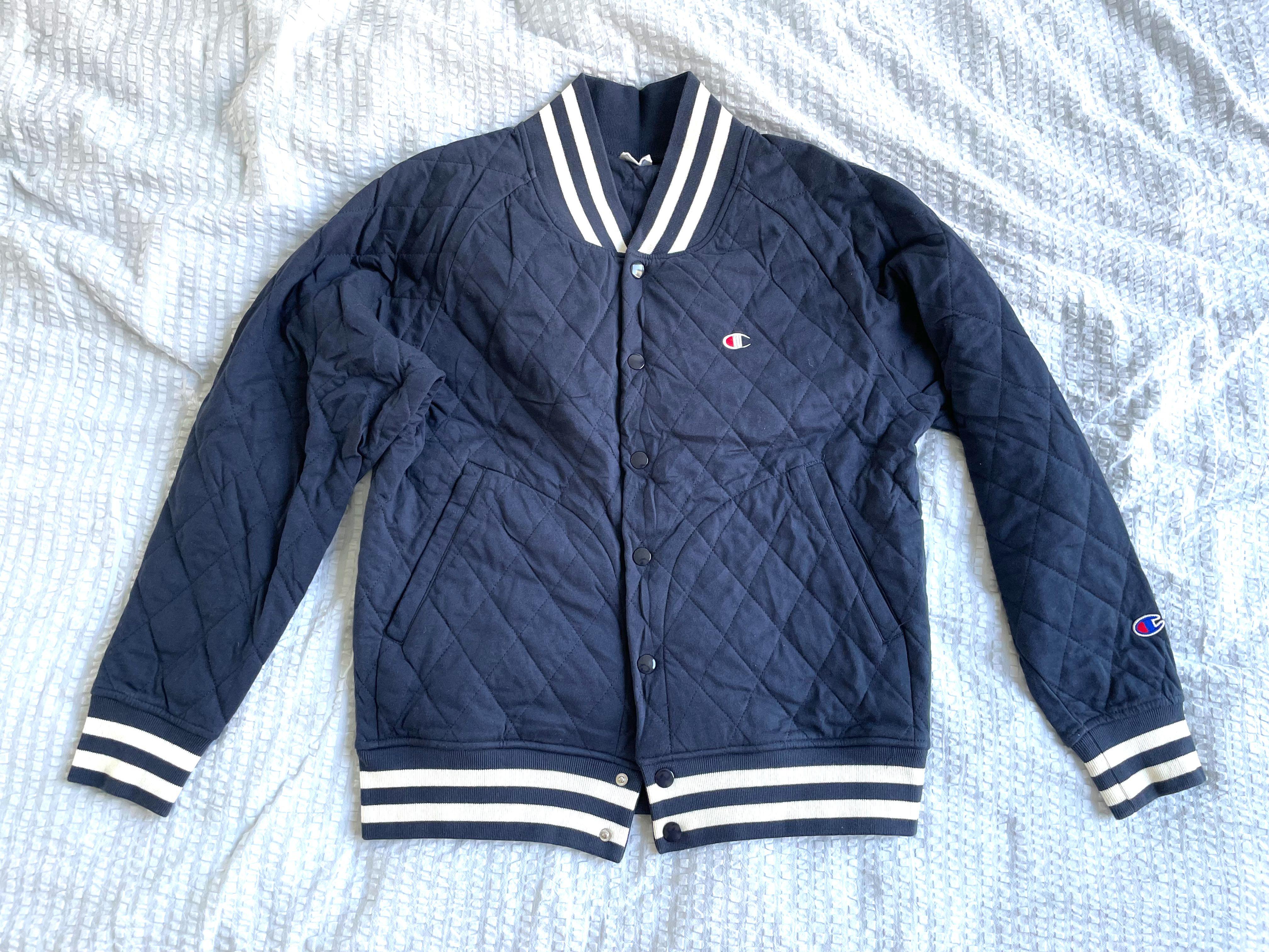 Champion satin navy baseball top jacket