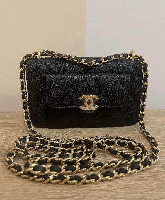 Chanel 22a mini wallet on chain woc double sling bag, Luxury, Bags ...