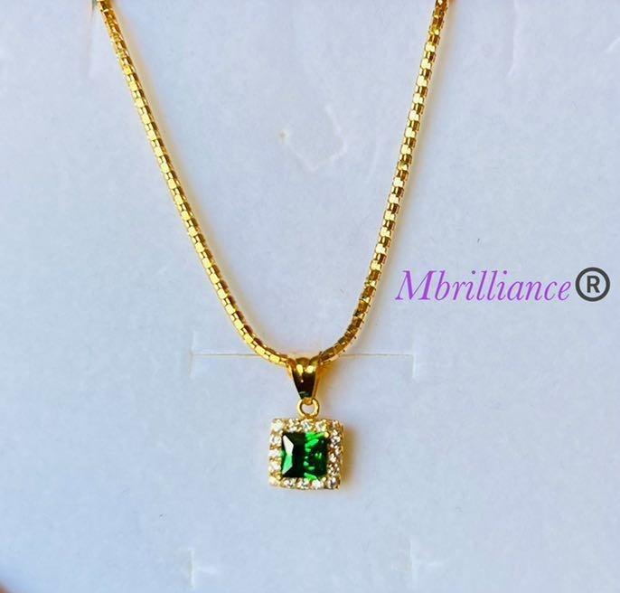 cz stone solid 22k fine gold pendant 916 Gold by Mbrilliance